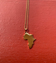 Load image into Gallery viewer, ⚱️Golden Africa Necklace! (Created in Ghana, West Africa🇬🇭)