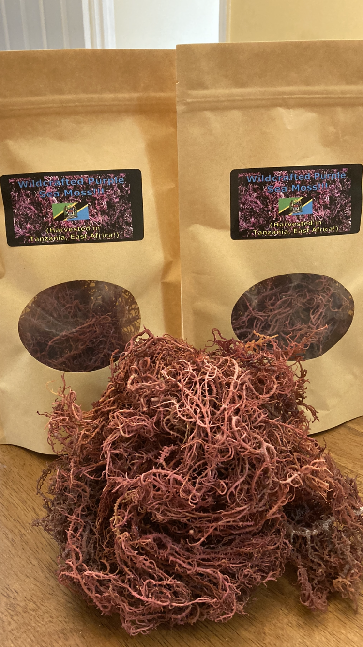 4oz Wildcrafted Purple Tanzanian Sea Moss! (East Africa!) ***BACK IN STOCK***