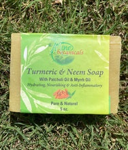 Load image into Gallery viewer, NEW Tumeric &amp; Neem Soap! (With Patchuli &amp; Myrrh oil)
