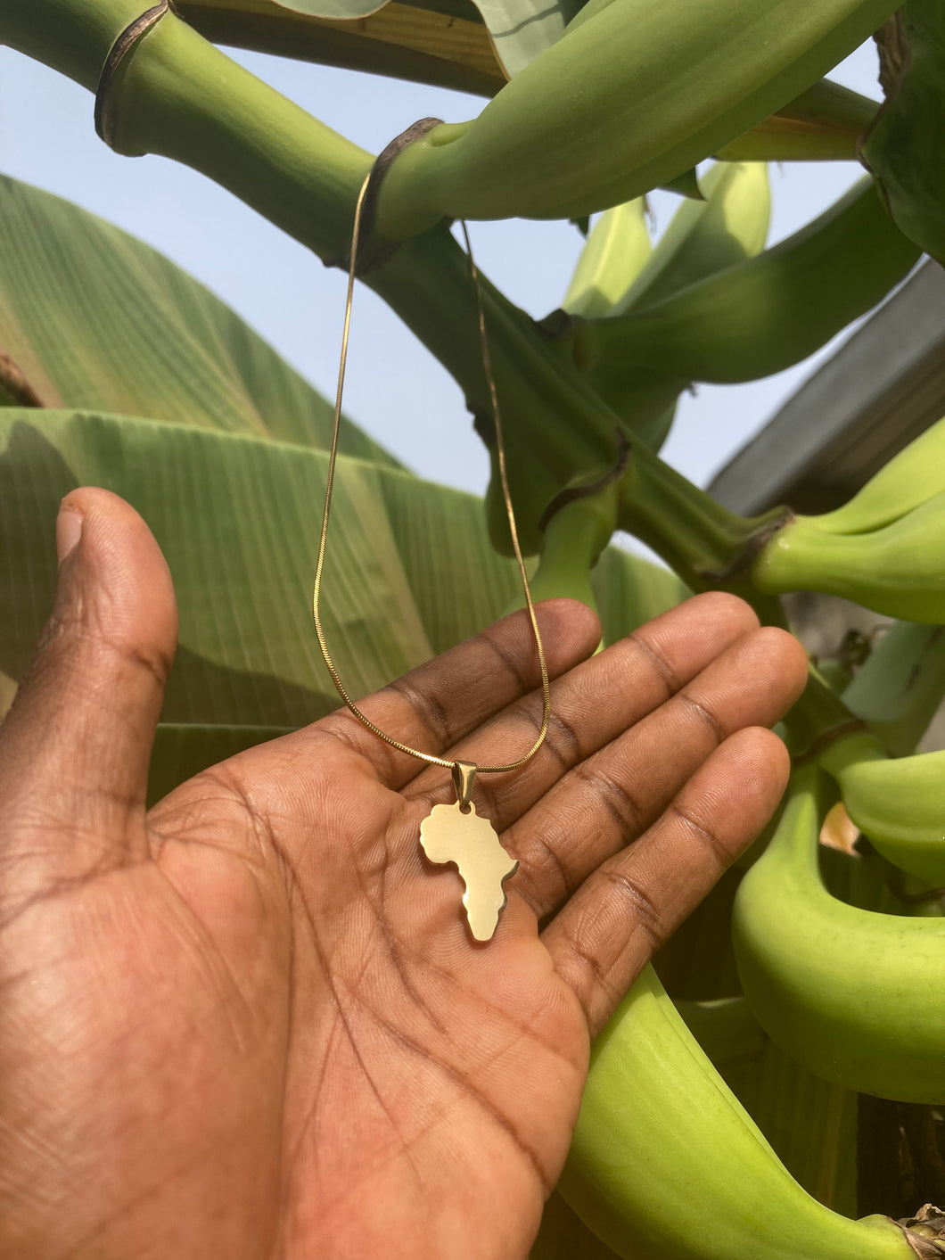 ⚱️Golden Africa Necklace! (Created in Ghana, West Africa🇬🇭)
