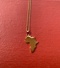 Load image into Gallery viewer, ⚱️Golden Africa Necklace! (Created in Ghana, West Africa🇬🇭)
