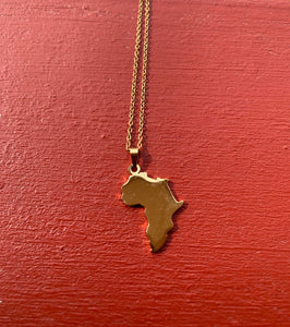 ⚱️Golden Africa Necklace! (Created in Ghana, West Africa🇬🇭)