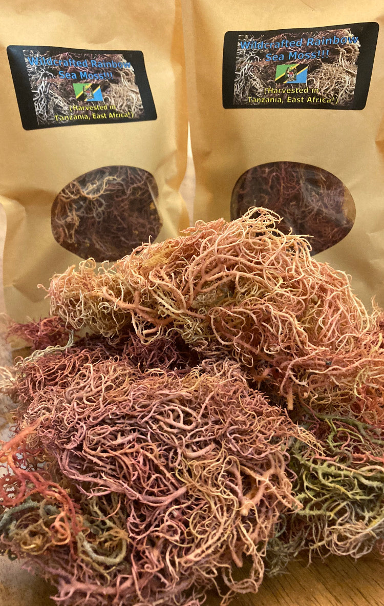 2oz Wildcrafted Rainbow Tanzanian Sea Moss! (East Africa!)
