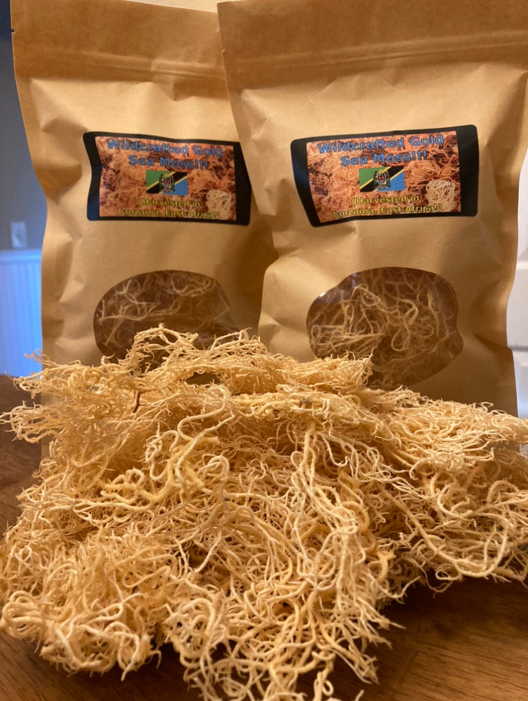 2oz Wildcrafted Gold Tanzanian Sea Moss! (East Africa!)